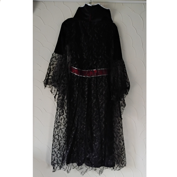 Girls Halloween Queen Vampire Costume Vampiress Dress Trick Or Treating Cosplay - Picture 4 of 16